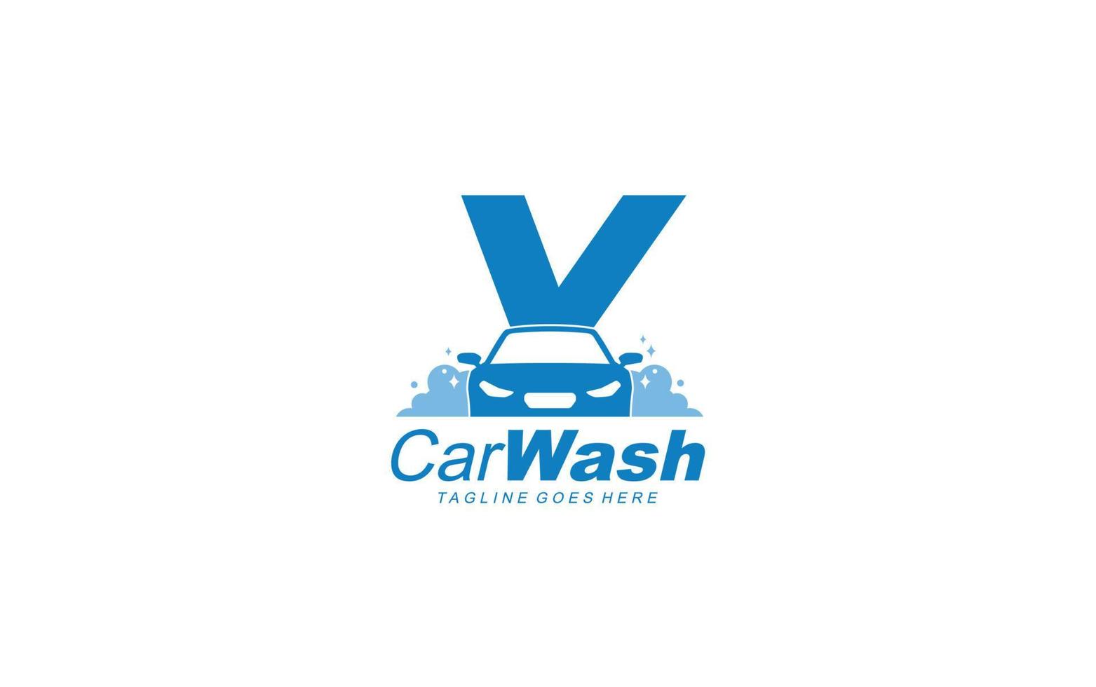 v Logo Carwash für Identität. Auto-Vorlagenvektorillustration für Ihre Marke. vektor