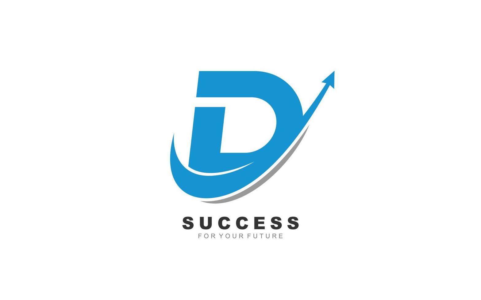 d-Logo-Geschäft für Markenunternehmen. Pfeilschablonen-Vektorillustration für Ihre Marke. vektor
