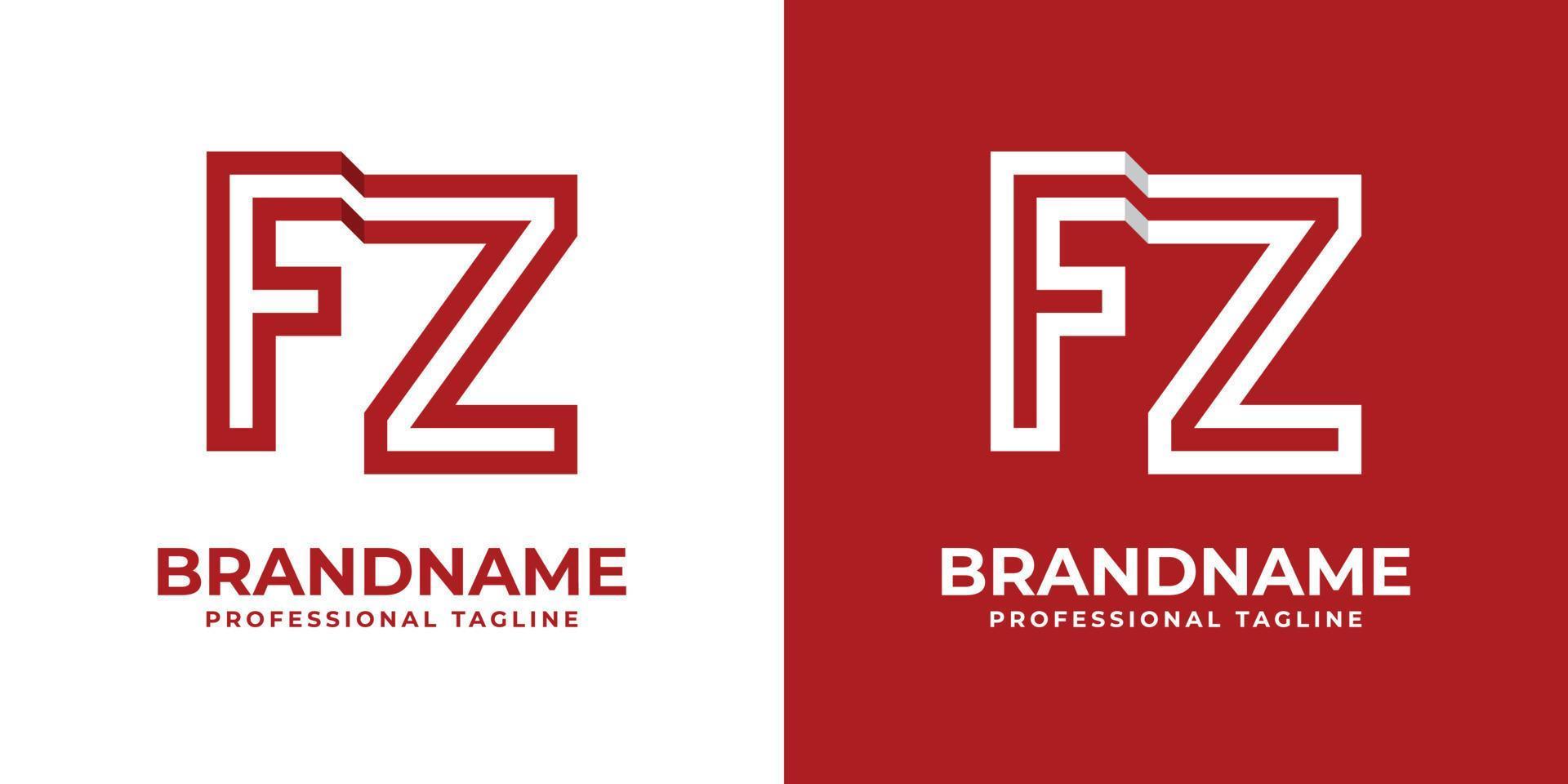 modern brev F Z logotyp, lämplig för några företag eller identitet med F Z zf initialer. vektor