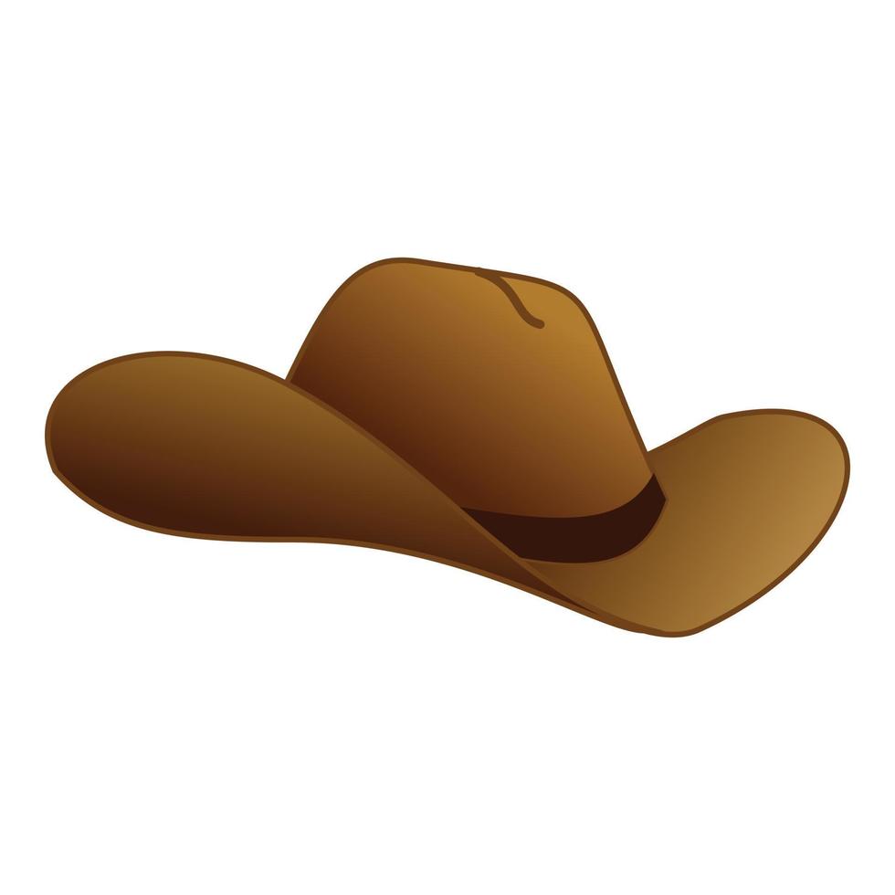cowboy hatt ikon, tecknad serie stil vektor