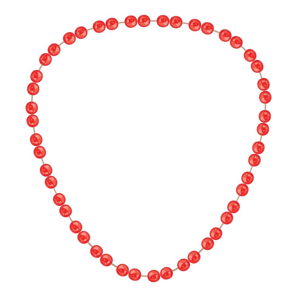 röd halsband ikon, tecknad serie stil vektor