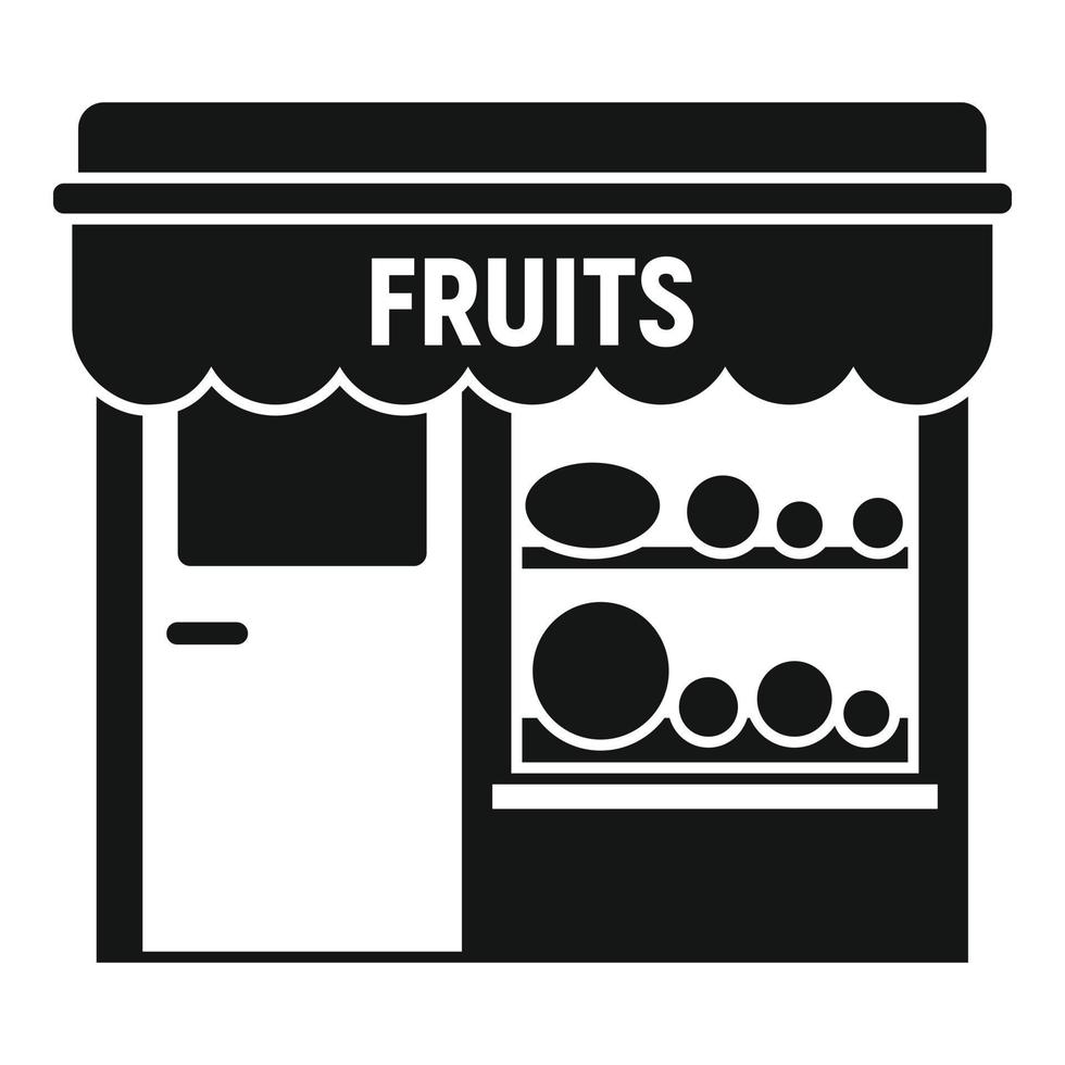 Fruits Street Shop-Ikone, einfacher Stil vektor