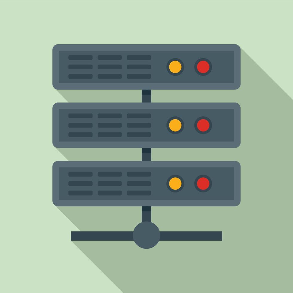 lagring data server ikon, platt stil vektor