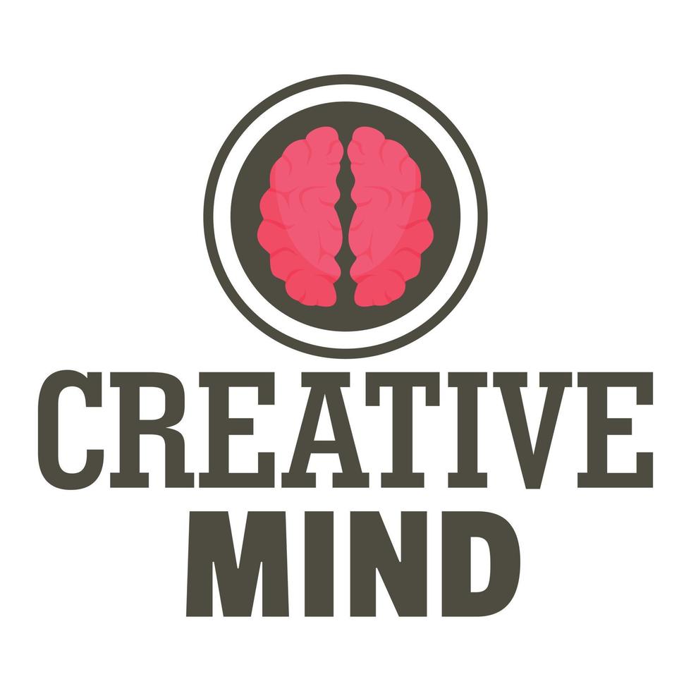 Creative Mind Logo, flacher Stil vektor