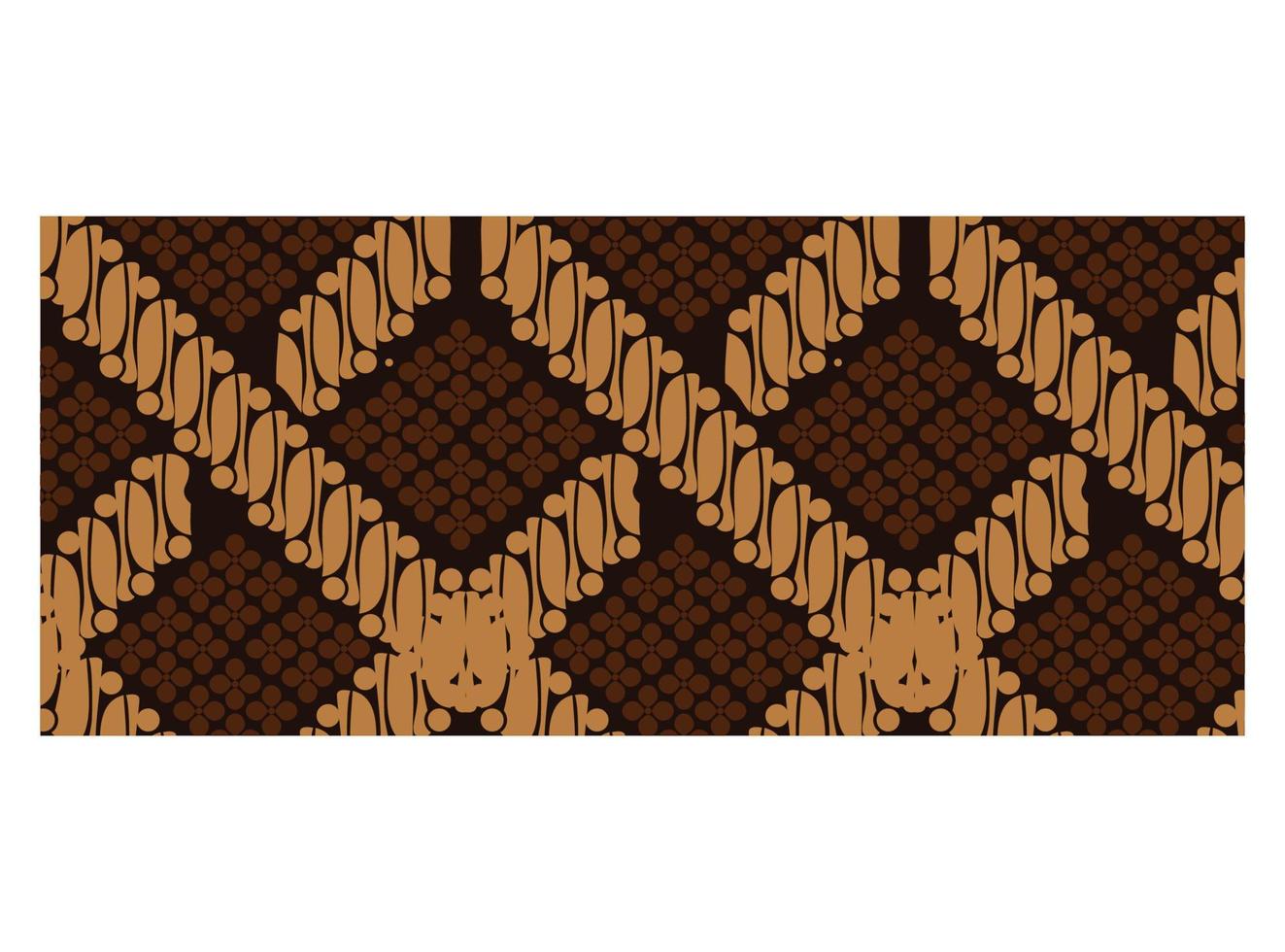 indonesische javanische Batik-Stoffmalerei mit Muster und weißem Hintergrund. Vektorgrafik, geeignet für Diagramme, Infografiken und andere grafische Elemente vektor