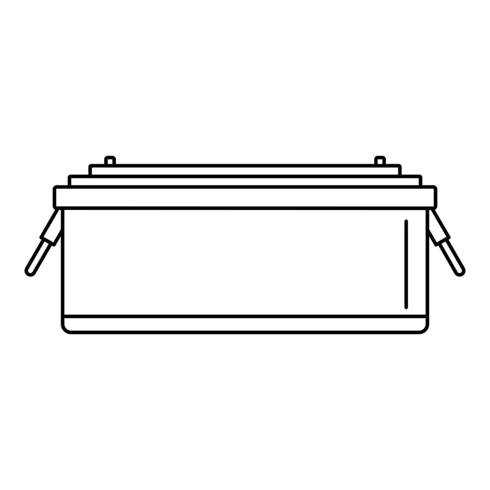 24-Volt-Autobatterie-Symbol, Umrissstil vektor