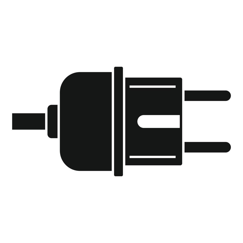 elektrisk plugg ikon, enkel stil vektor