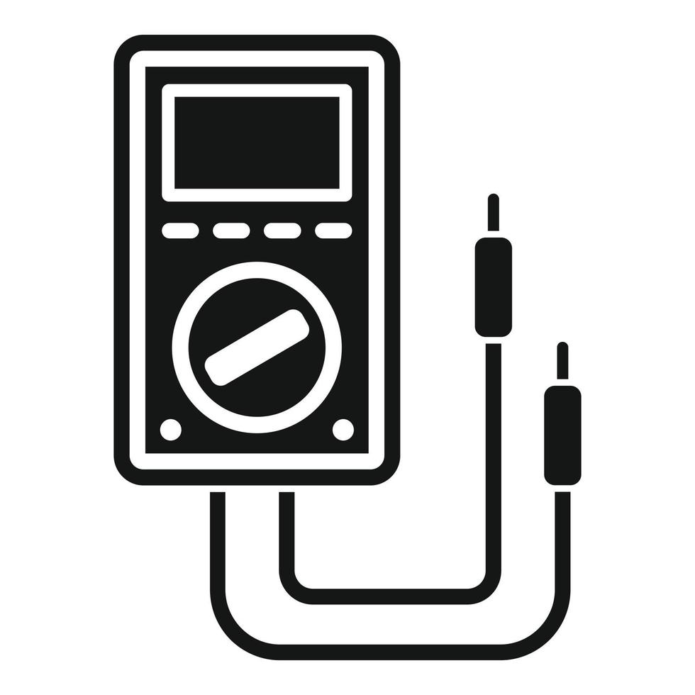 Spänning multimeter ikon, enkel stil vektor