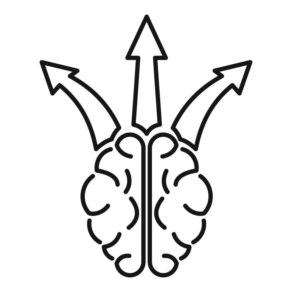 Gehirn-Ideen-Gelegenheits-Symbol, Umriss-Stil vektor