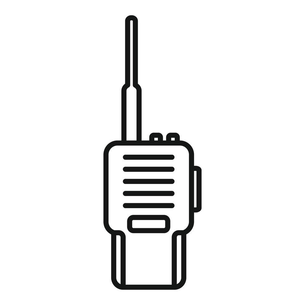 walkie prat ikon, översikt stil vektor