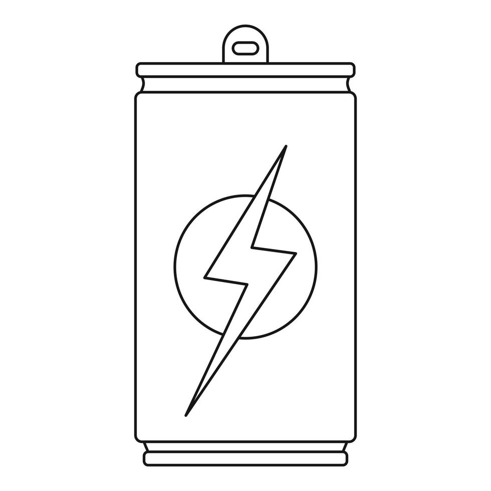 energi dryck ikon, översikt stil vektor