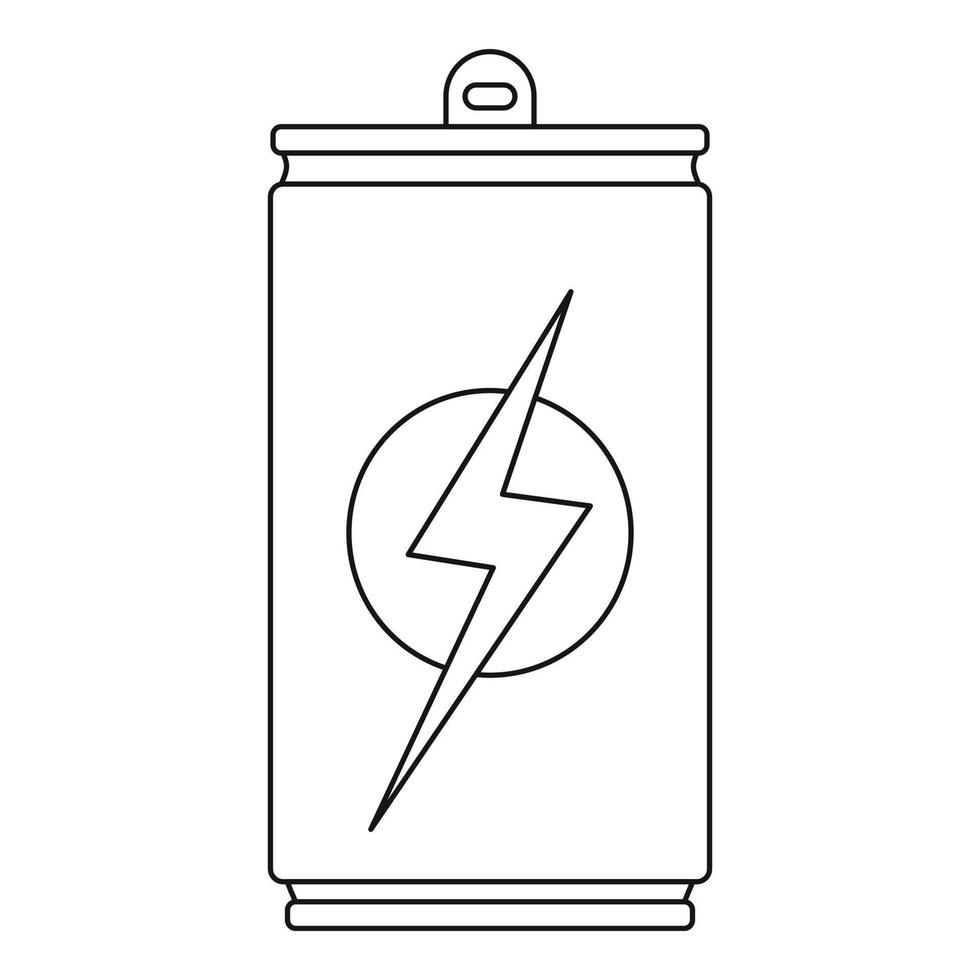 Energy-Drink-Symbol, Umrissstil vektor