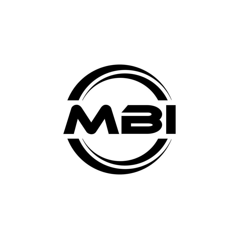Mbi-Brief-Logo-Design in Abbildung. Vektorlogo, Kalligrafie-Designs für Logo, Poster, Einladung usw. vektor