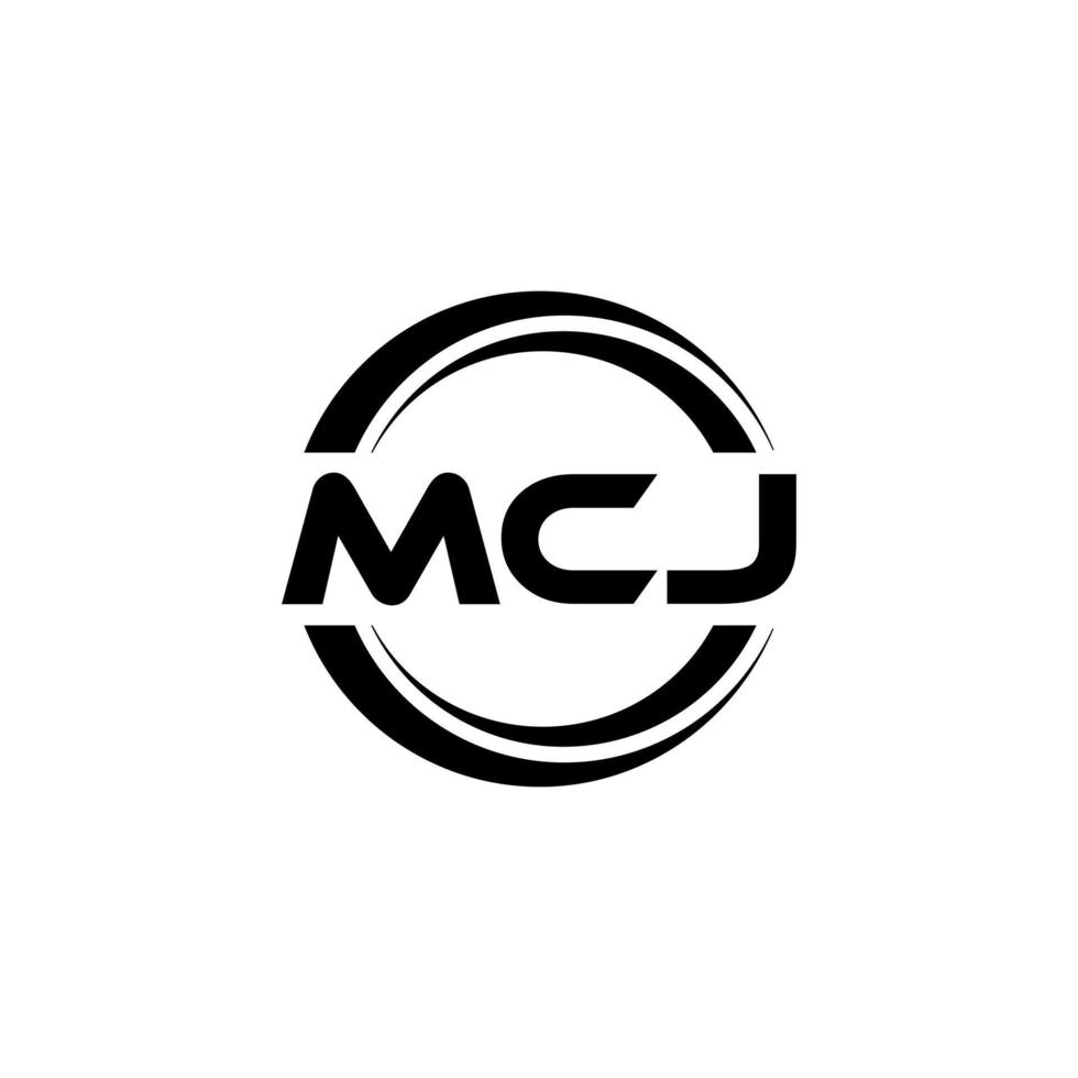 MCJ-Brief-Logo-Design in Abbildung. Vektorlogo, Kalligrafie-Designs für Logo, Poster, Einladung usw. vektor