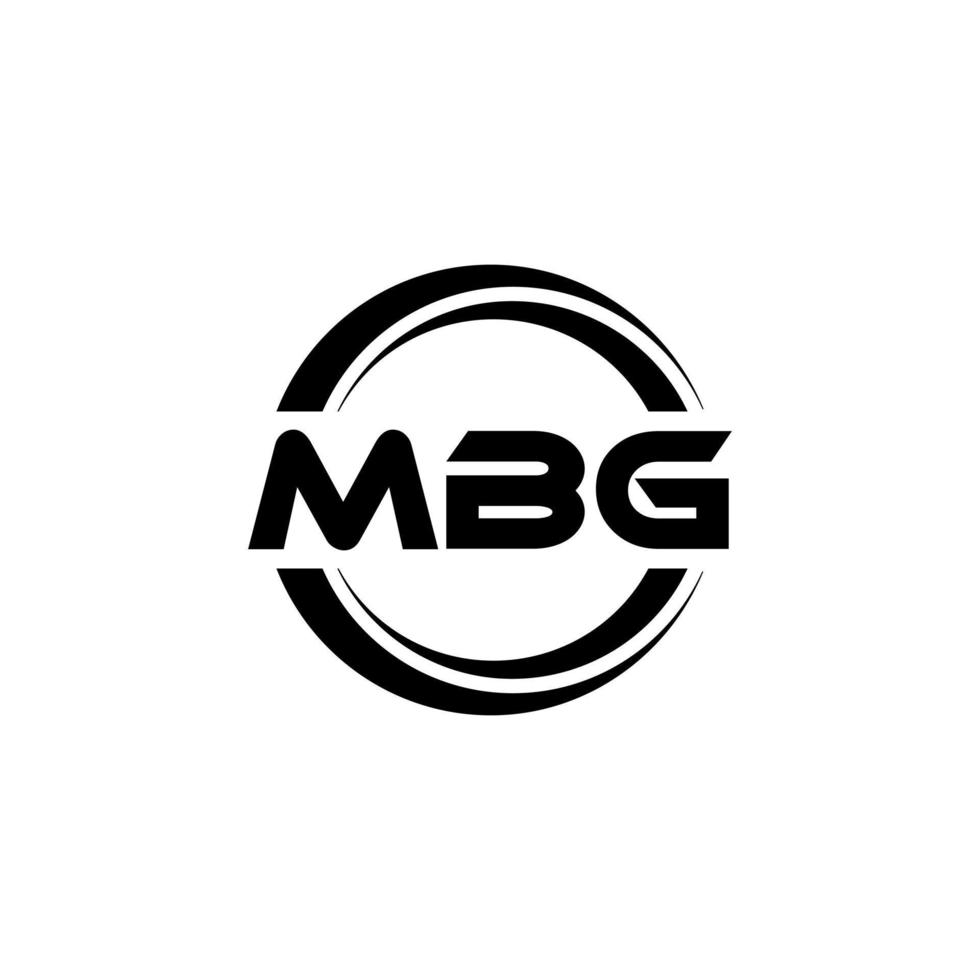 mbg-Brief-Logo-Design in Abbildung. Vektorlogo, Kalligrafie-Designs für Logo, Poster, Einladung usw. vektor
