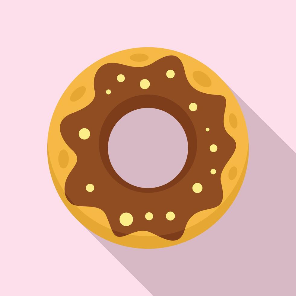 Polizist Donut-Symbol, flacher Stil vektor