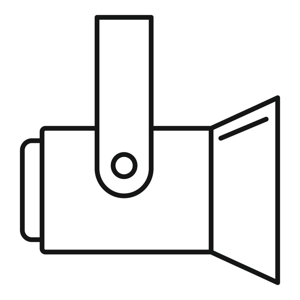 Metall-Spotlight-Symbol, Outline-Stil vektor