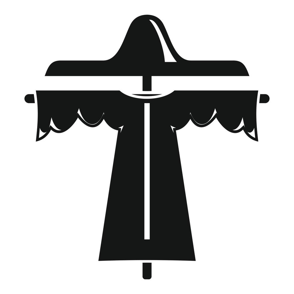 Farm-Vogelscheuche-Symbol, einfachen Stil vektor