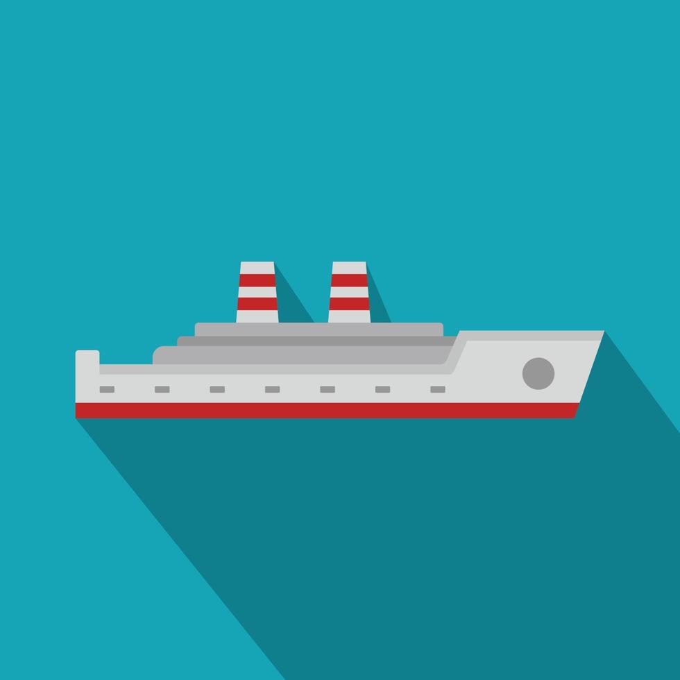 fartyg passagerare ikon, platt stil vektor