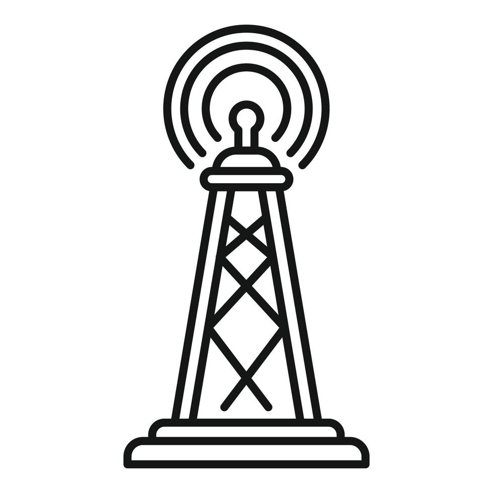 Gsm-Strahlungsturm-Symbol, Umrissstil vektor