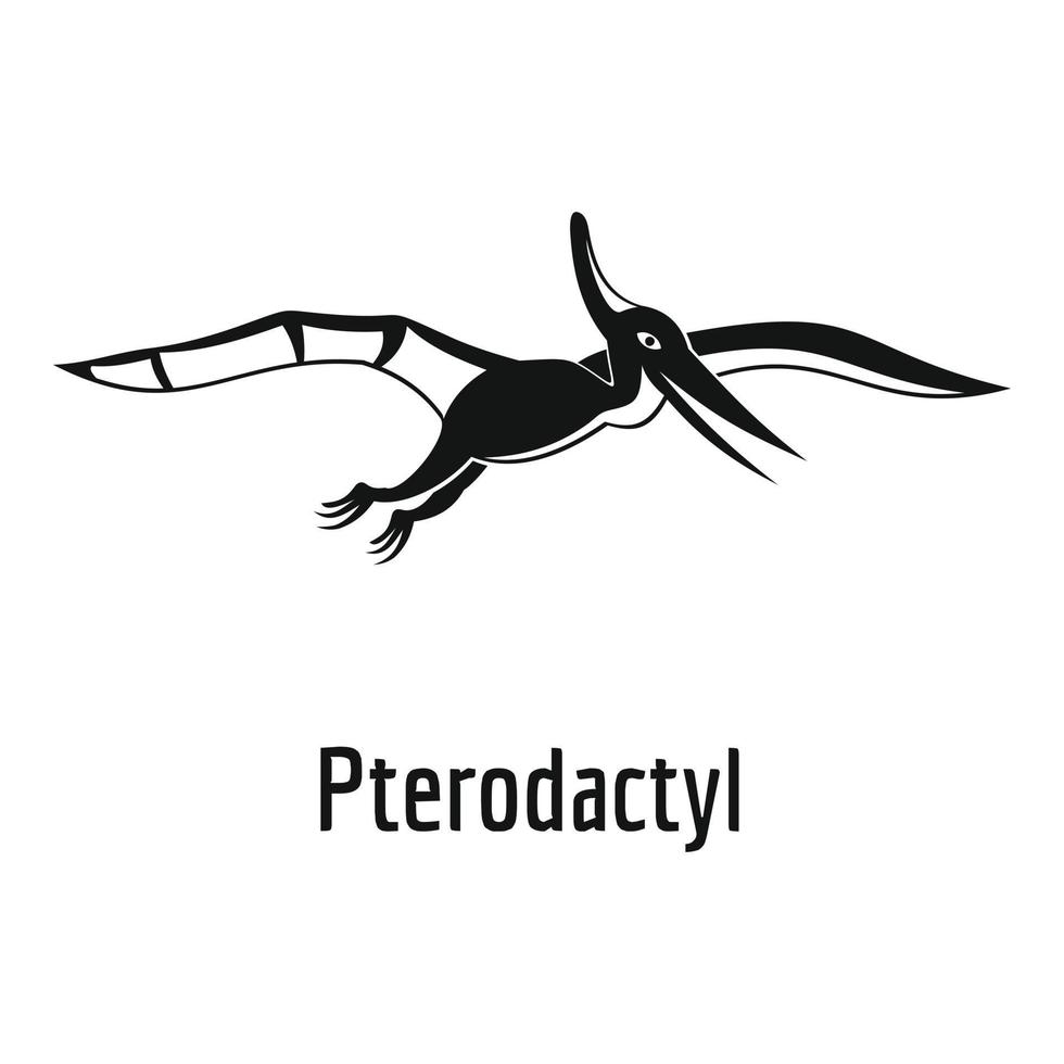 Pterodaktylus-Ikone, einfacher Stil. vektor