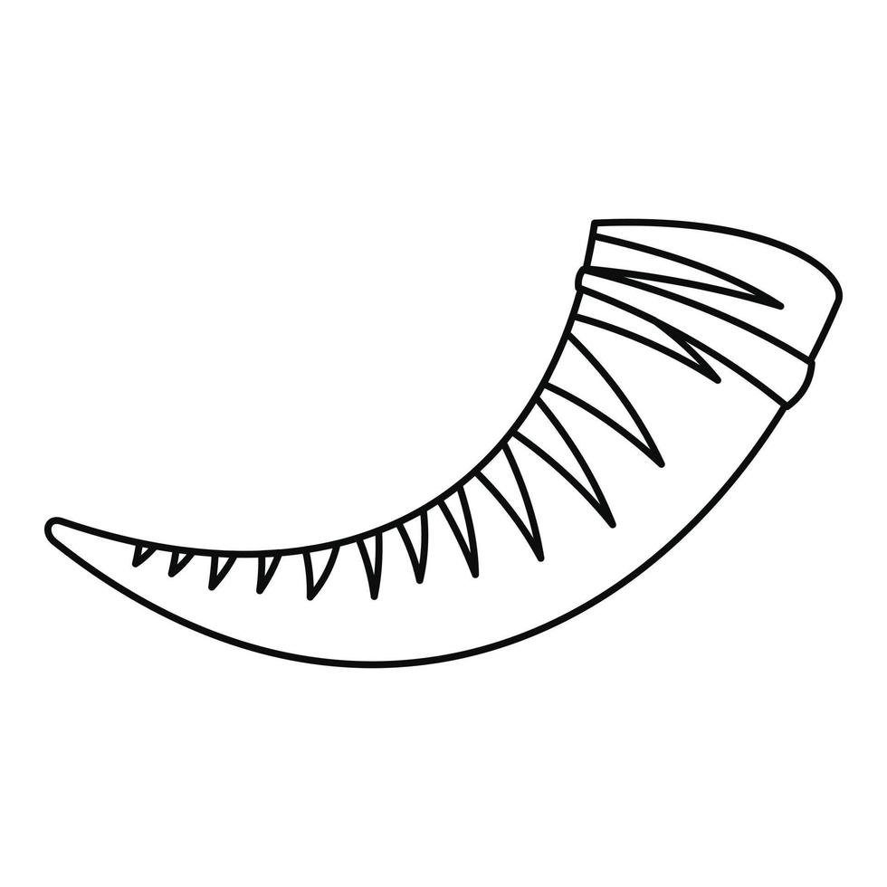 jewish horn ikon, översikt stil vektor