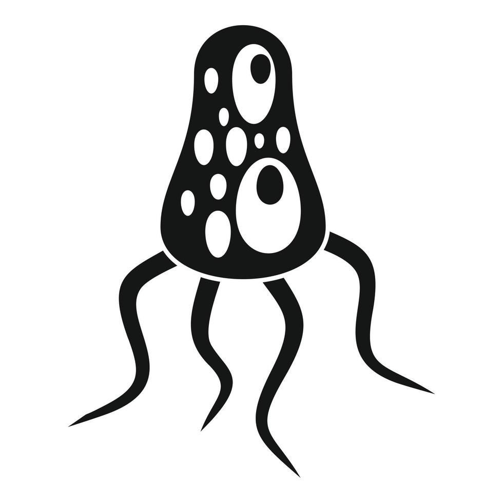 Biologie-Virus-Symbol, einfacher Stil vektor
