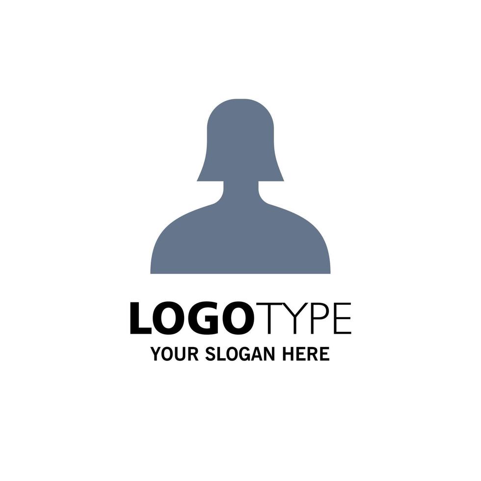 avatar Stöd kvinna företag logotyp mall platt Färg vektor