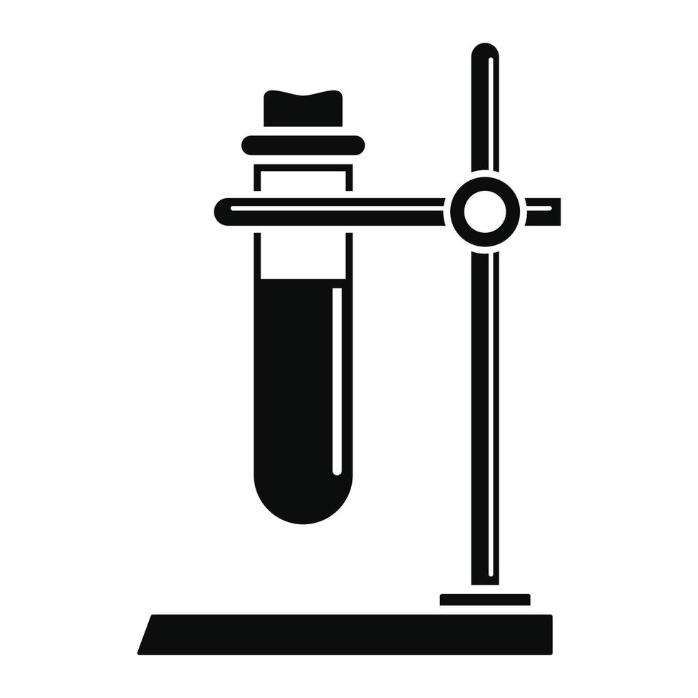 Symbol für Reagenzglasständer, einfacher Stil vektor