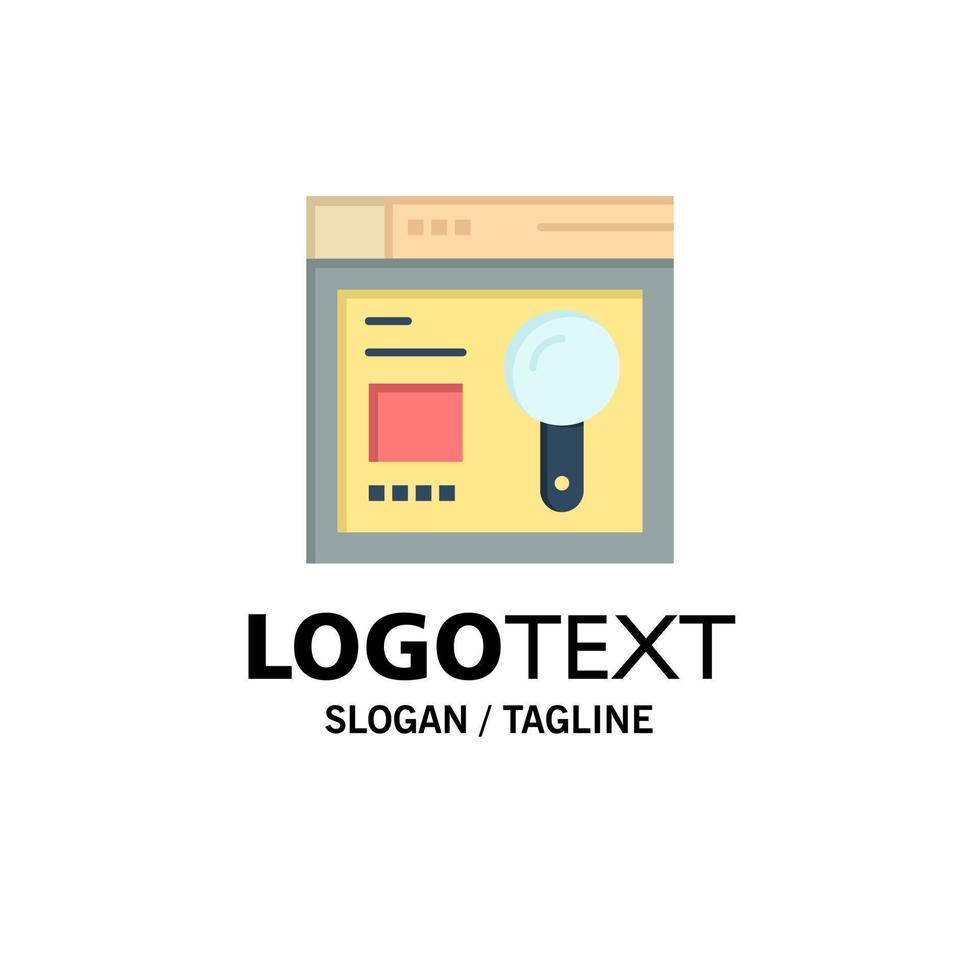 browser webb Sök utbildning företag logotyp mall platt Färg vektor