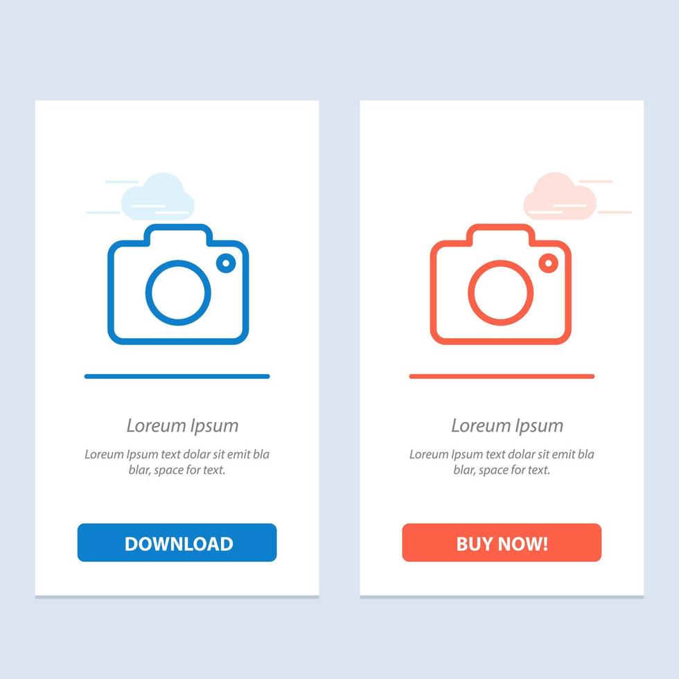 Twitter bild bild kamera blå och röd ladda ner och köpa nu webb widget kort mall vektor