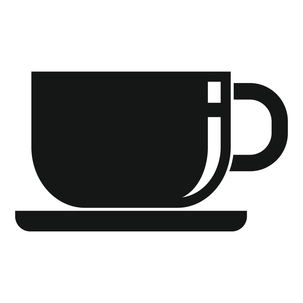 Zimmerservice-Kaffeetassen-Symbol, einfacher Stil vektor