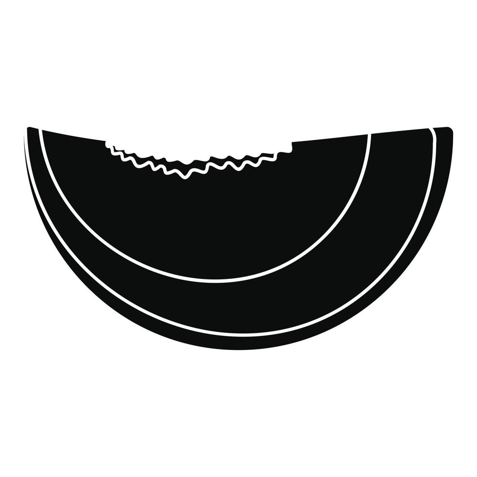 Scheibe Pfirsich-Symbol, einfachen Stil vektor