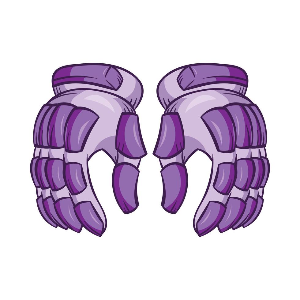 en par av hockey handskar ikon, tecknad serie stil vektor