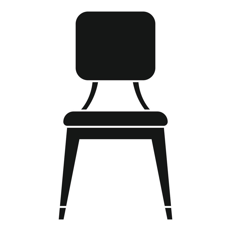 Ikone des Outdoor-Stuhls aus Leder, einfacher Stil vektor