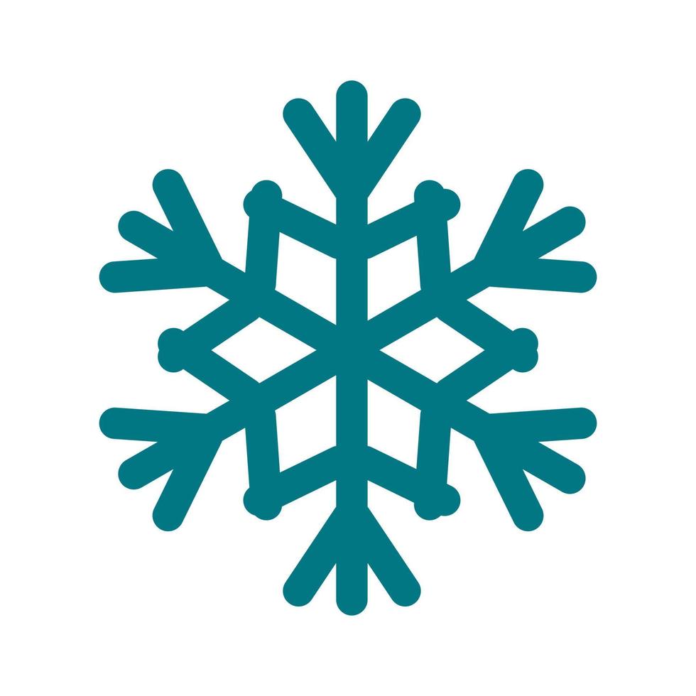 snöflinga ikon, platt stil vektor