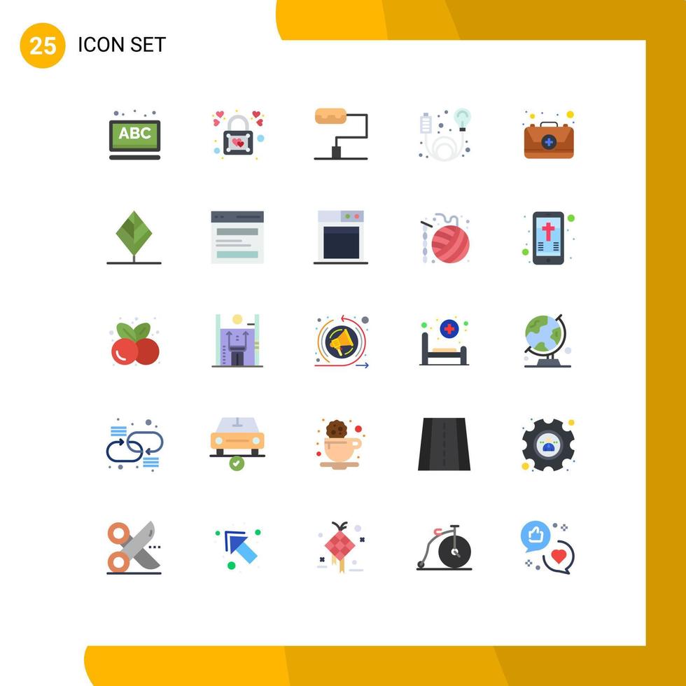 uppsättning av 25 modern ui ikoner symboler tecken för fjäder först måla vält nödsituation energi redigerbar vektor design element