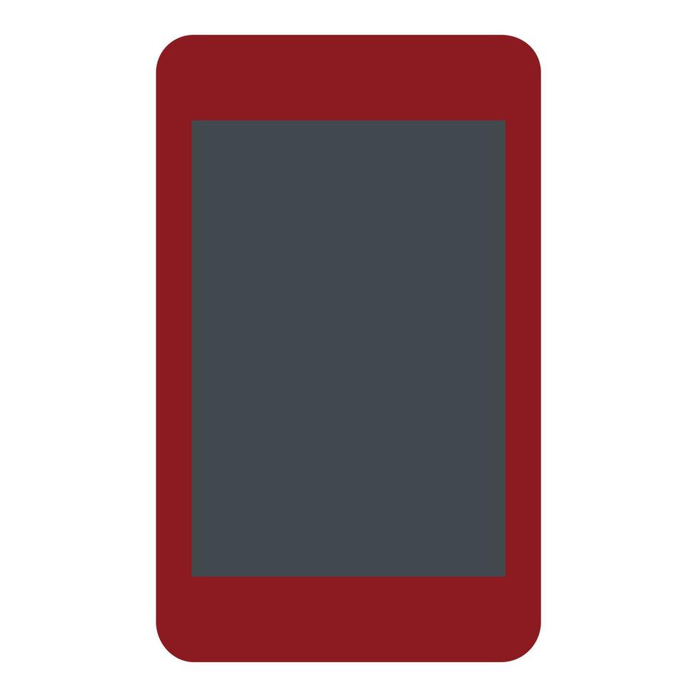 röd läsplatta ikon, platt stil vektor