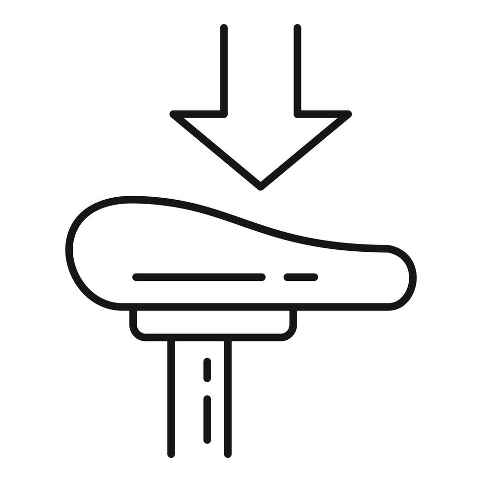 cykel sittplats ikon, översikt stil vektor