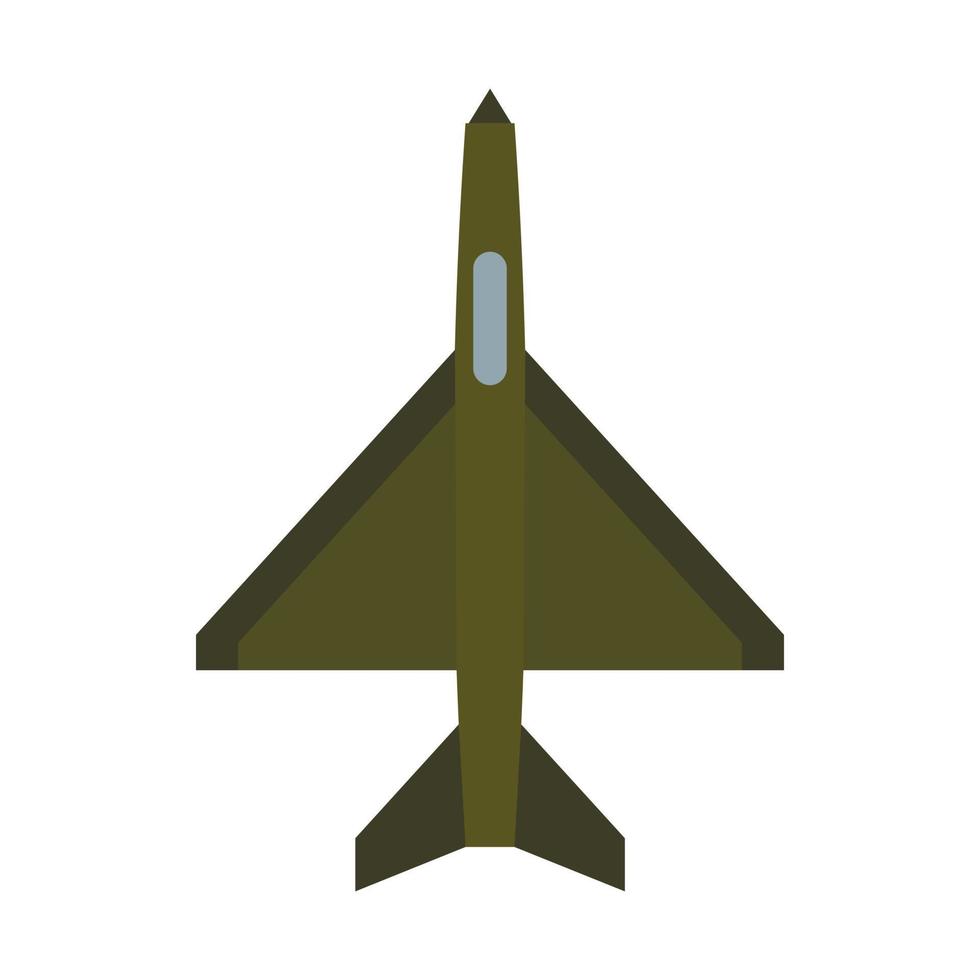 Militärflugzeug-Symbol, flacher Stil vektor