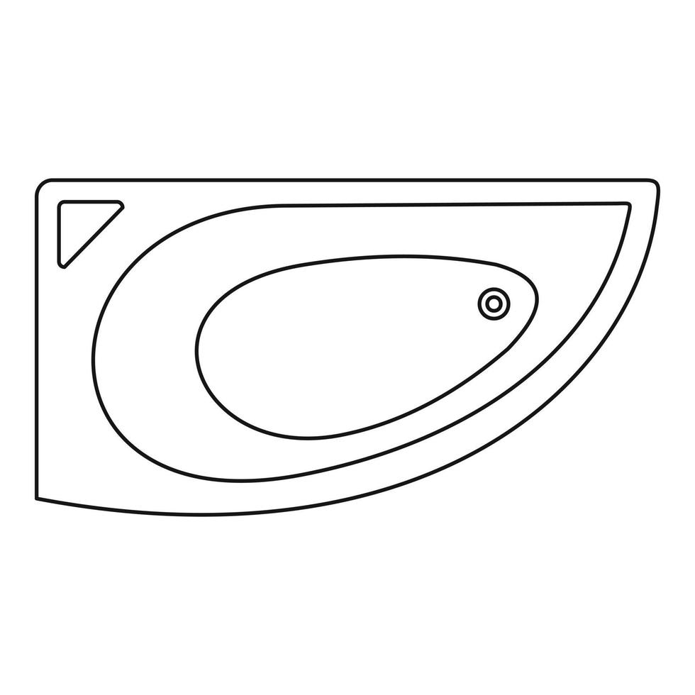 Eckbadewannensymbol, Umrissstil vektor