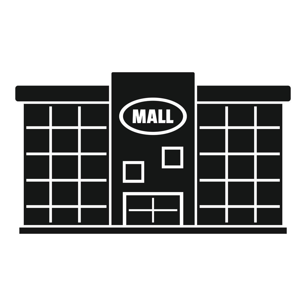 Ikone des örtlichen Einkaufszentrums, einfacher Stil vektor