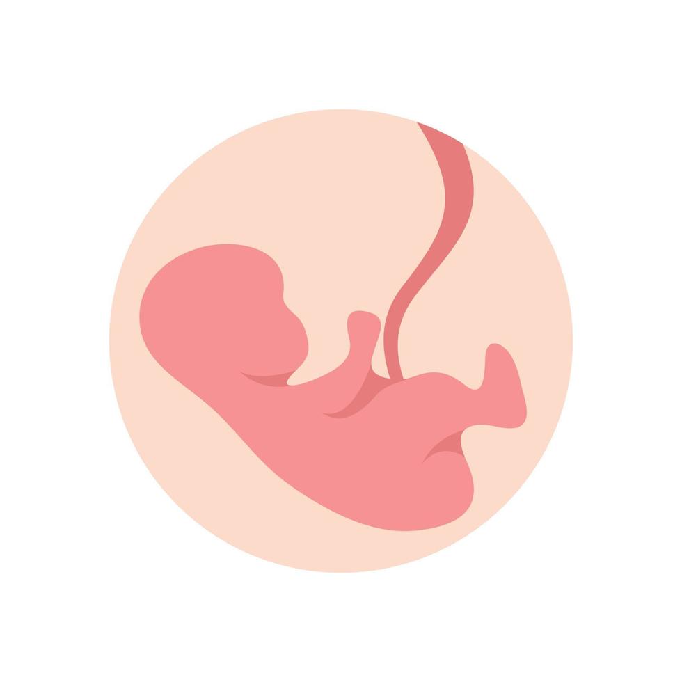 gravid bebis ikon, platt stil vektor