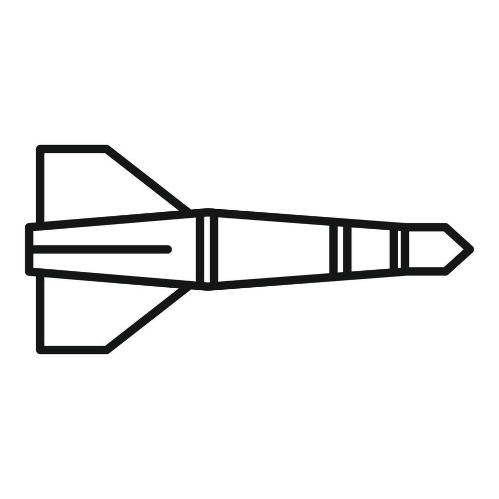 Symbol für Raketengefahr, Umrissstil vektor