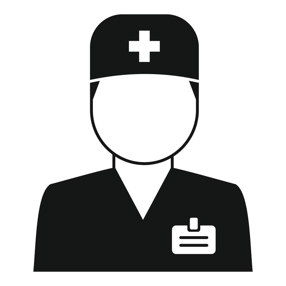 sjukhus läkare ikon, enkel stil vektor
