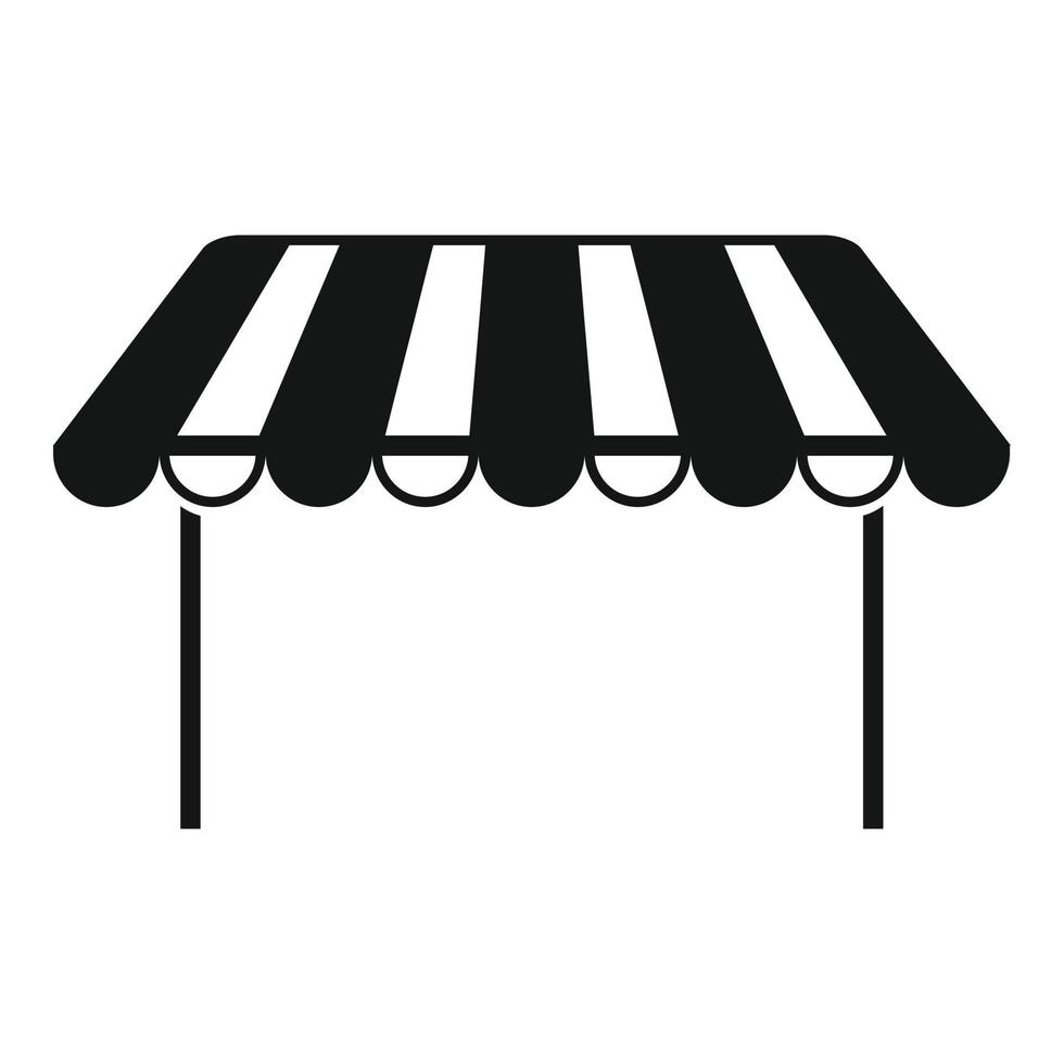 utomhus- parasoll ikon, enkel stil vektor