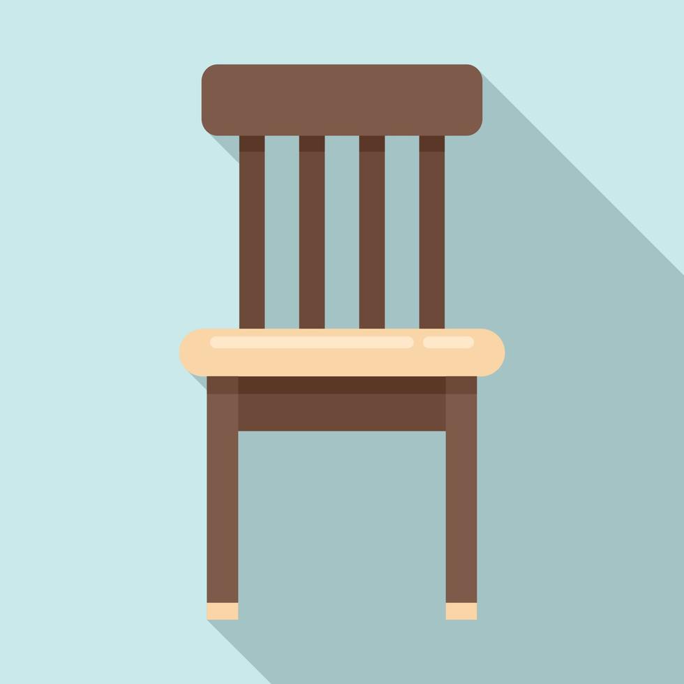 trä klassisk stol ikon, platt stil vektor