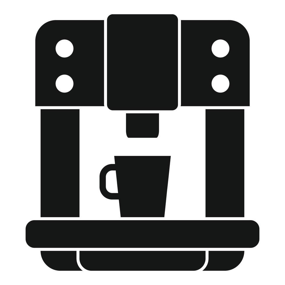 Symbol für kommerzielle Kaffeemaschine, einfacher Stil vektor