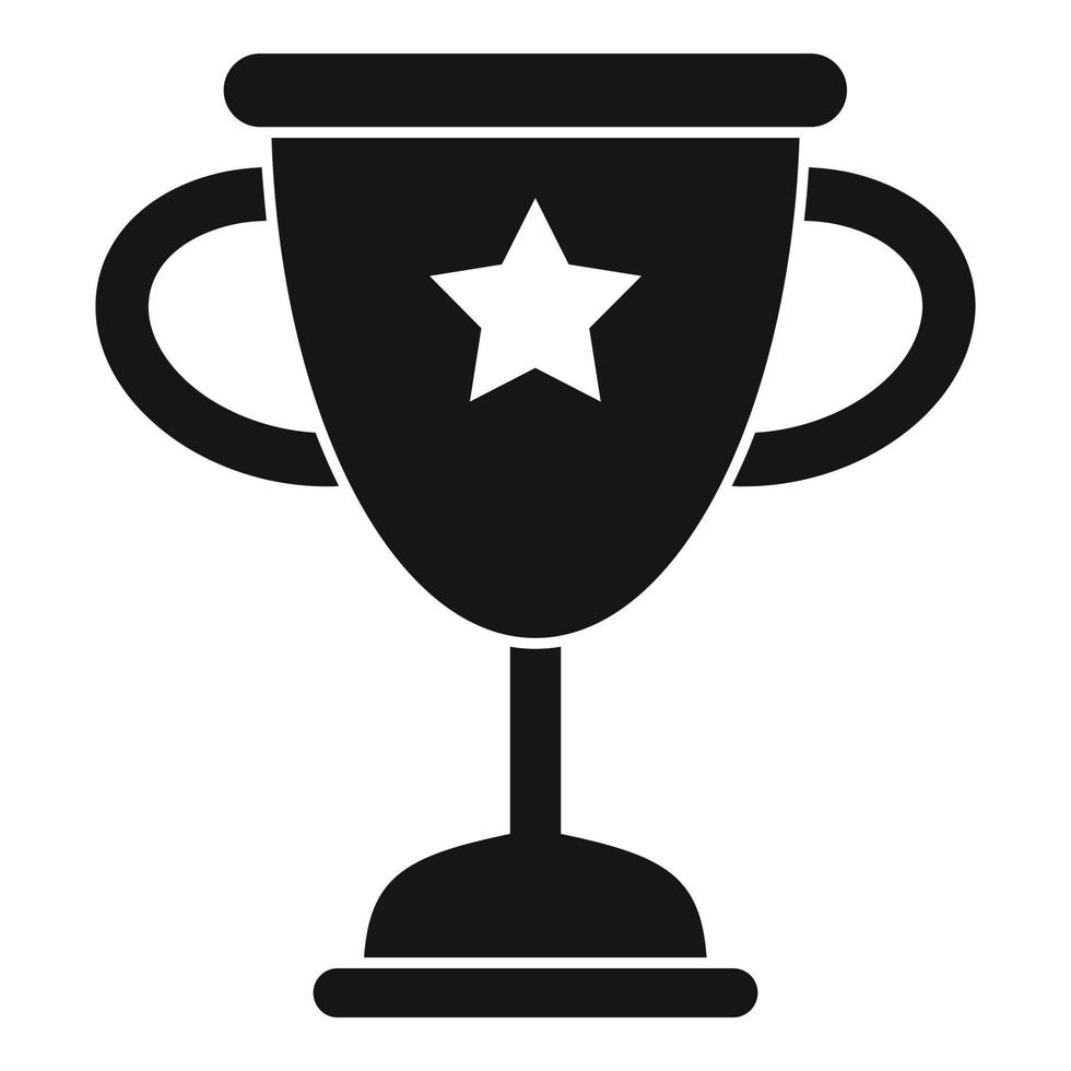Videospiel-Star-Cup-Symbol, einfacher Stil vektor