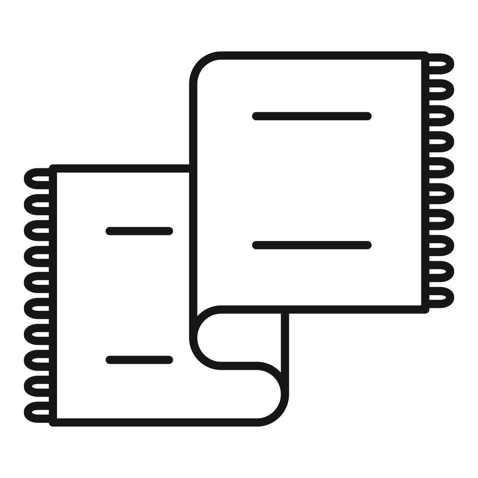 Symbol für lange Decke, Umrissstil vektor